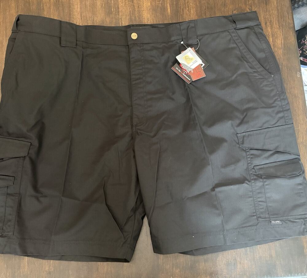 Tru-Spec Cargo Shorts Mens 48 Black 24-7 Series EDC Tactical Ripstop NEW